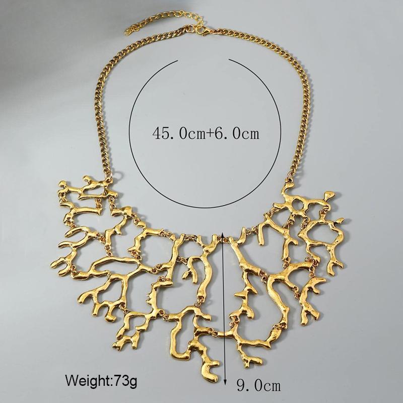 Fashion Unique Vintage Statement Splicing Tree Branch Necklace For Women Jewelry Punk Collar Choker Maxi Necklace Collier Femme