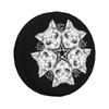 Cat and Moon Anime Spare Tire Cover Off Road Vehicle Cartoon Animal SUV RV Camping Vehicle Wheel Protector 14 15 16 17 Inches
