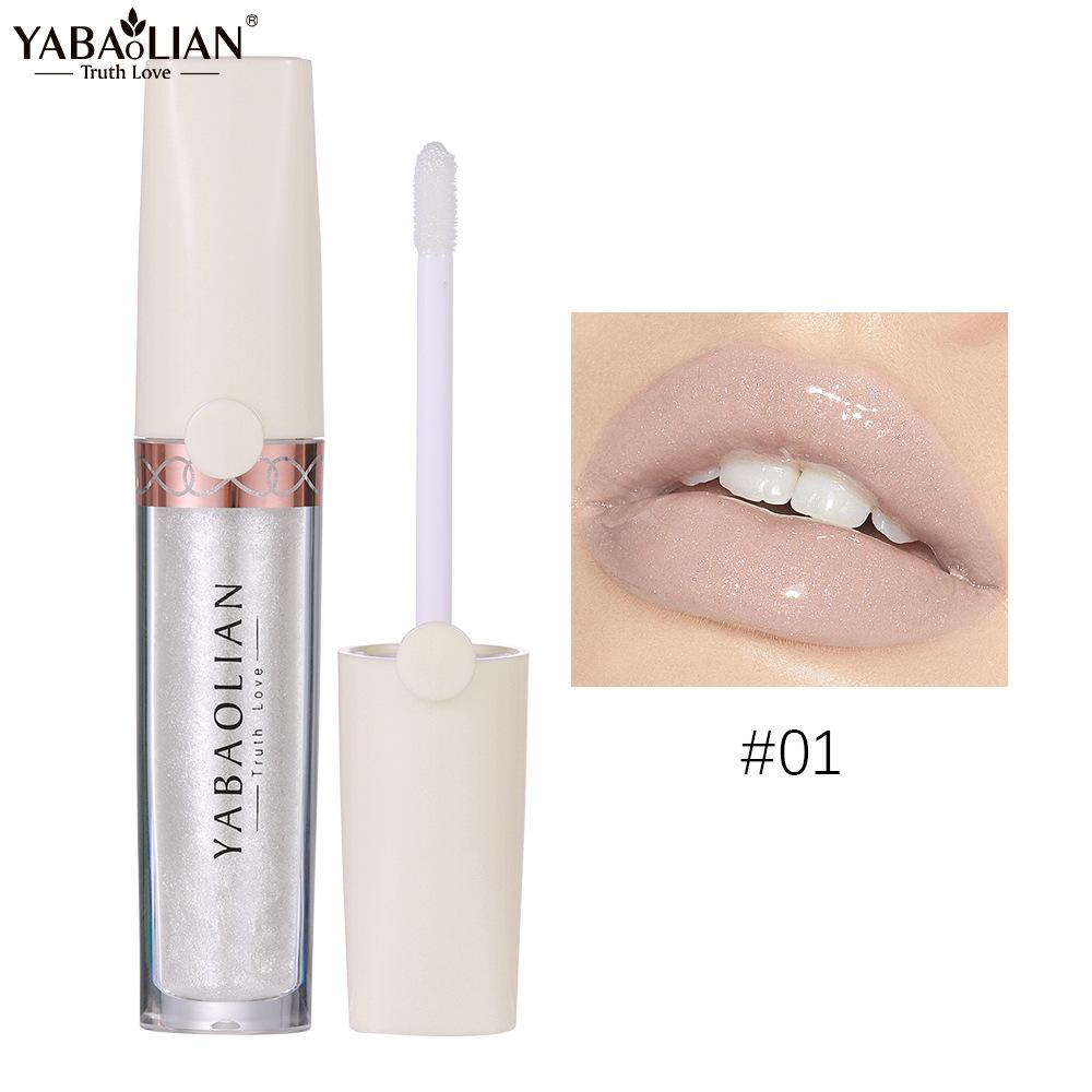 Szájfény Glitter Lip Glaze Pearl Rúzs Erősen pigmentált, hosszantartó folyékony ajakrúzs Vízálló ajakolaj napi sminkhez