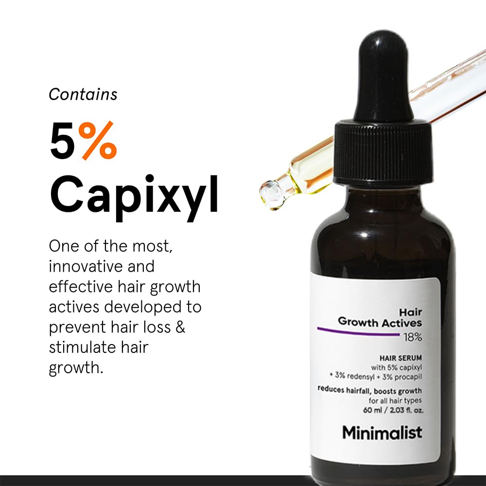 Minimalist Hair Growth Serum For Men & Women 60ml With Capixyl Redensyl Procapil Anagain Baicapil