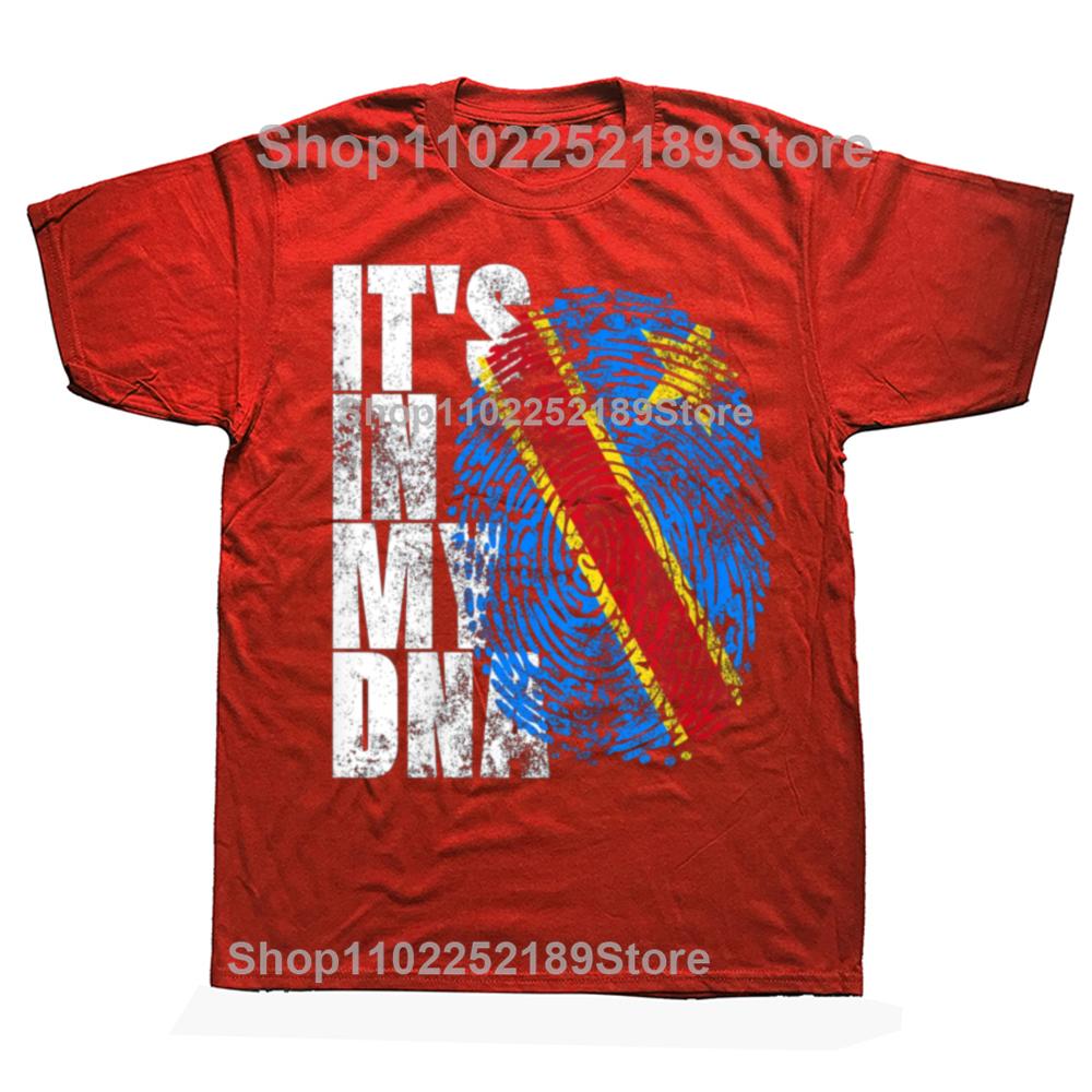 

Funny Its In My DNA Congo African Flag Graphic Tshirts Men Womens Fashion Casual Tshirt 100 Cotton Loose Oversized T Shirt S