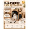 Fashion Transparent Visible Pet Carrier, Portable Large Capacity Breathable Handheld & Dual‑Shoulder Bag for Cats Small Dogs