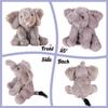 Adorable Plush Calf Elephant Toy Floppy Elephish Ultra Soft Stuffed Animal for Boys Girls Kids Toddlers, Gray, 9''