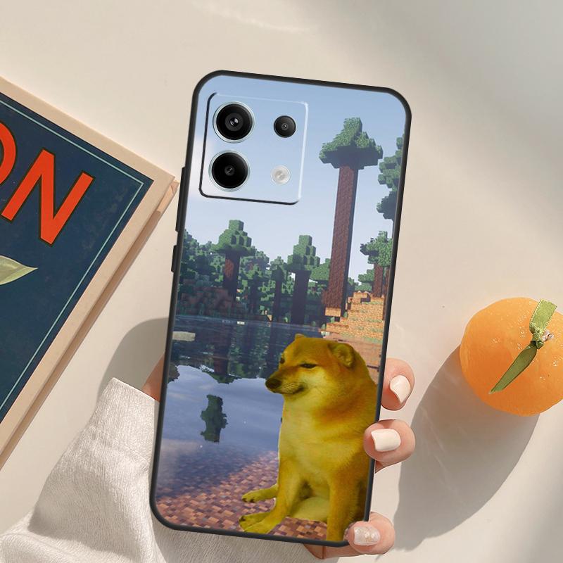 Funny Cheems Doge Funda For Xiaomi Redmi Note 9 10 11 12 13 14 Pro 9S 10S 11S 12S Redmi 13C 10C 12C 14C Case