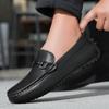 Men's Soft Sole Leather Moccasins Breathable Cowhide Loafers with Flexible Ergonomic Design & Non-Slip Outsole for Daily Comfort
