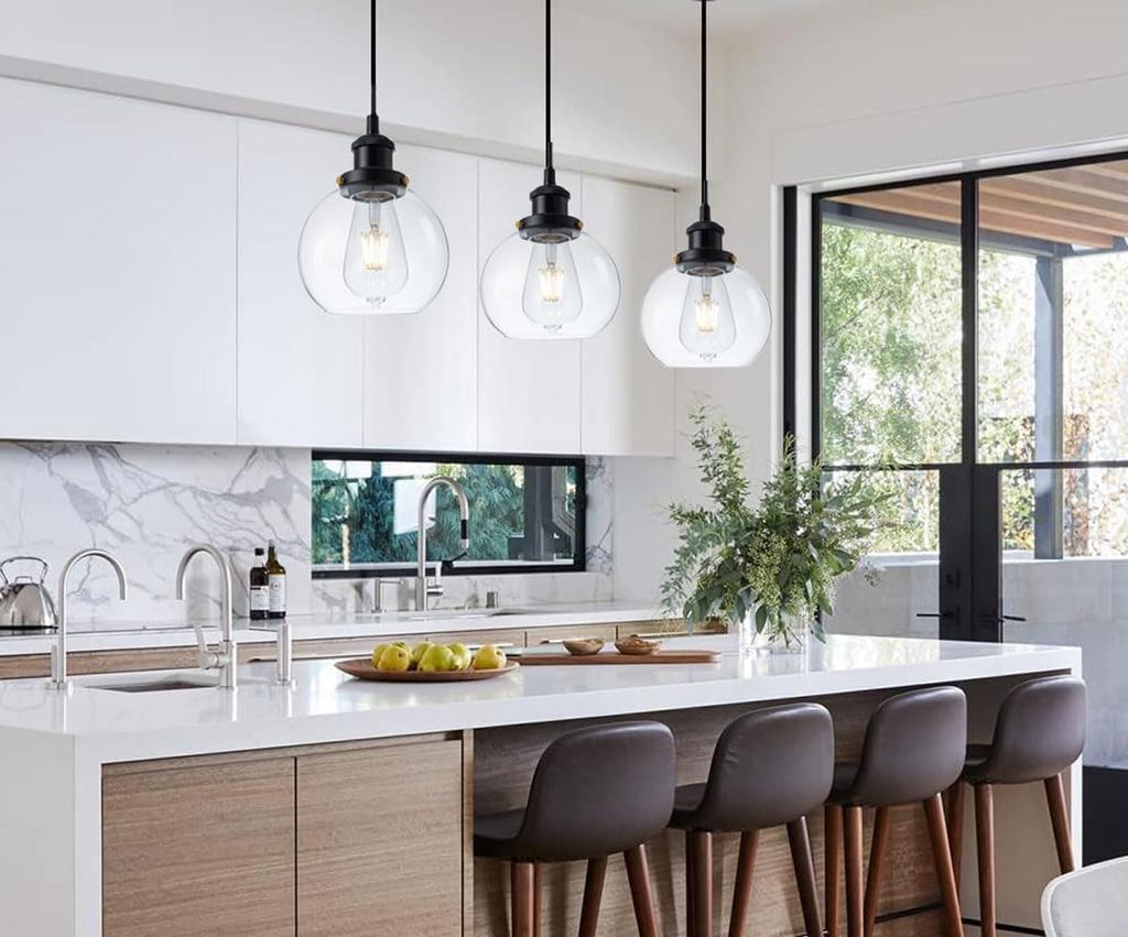 TAOXIAOLU Pendant Light Glass and Glass Hanging Light Lighting Fixture Hanging Ceiling Light Lampshade Scandinavian Retro Modern Light Decorative Lamp