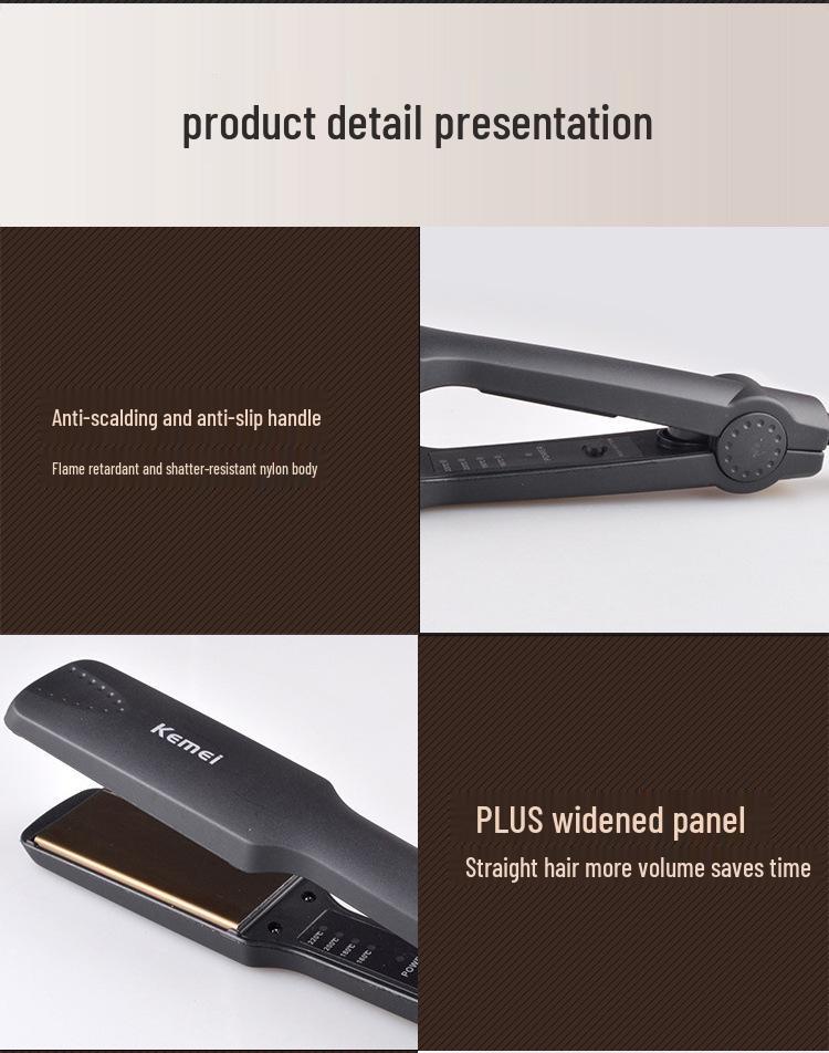 Kemei KM-329 Hair Straightener: Ceramic, Fast Heating, Constant Temperature, Damage-Free, Women's Electric Straightening Iron.
