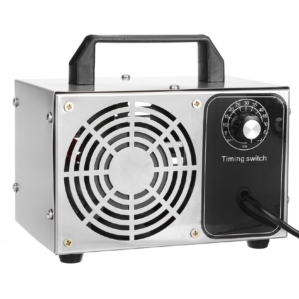 220V 24G/H Ozongenerator Desinfektionsmaschine O3 Luftfilter Reiniger Ventilator für Zuhause Auto Formaldehyd Zeitschaltuhr EU-Stecker