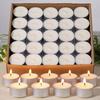 VOLENS Unscented Tealight Candles, Approx. 8-Hour Burn Time, Set of 100, Plant-Based Wax, Smokeless, for Buddhist Altars, Incense Burners, Aroma Pots,