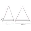 2pcs Wooden Wall Storage Rack Sling Rope Hanging Plant Flower Pot Shelves Home Decorations