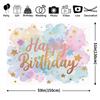 2D Watercolor Pastel Happy Birthday Backdrop for Kids Photography Background