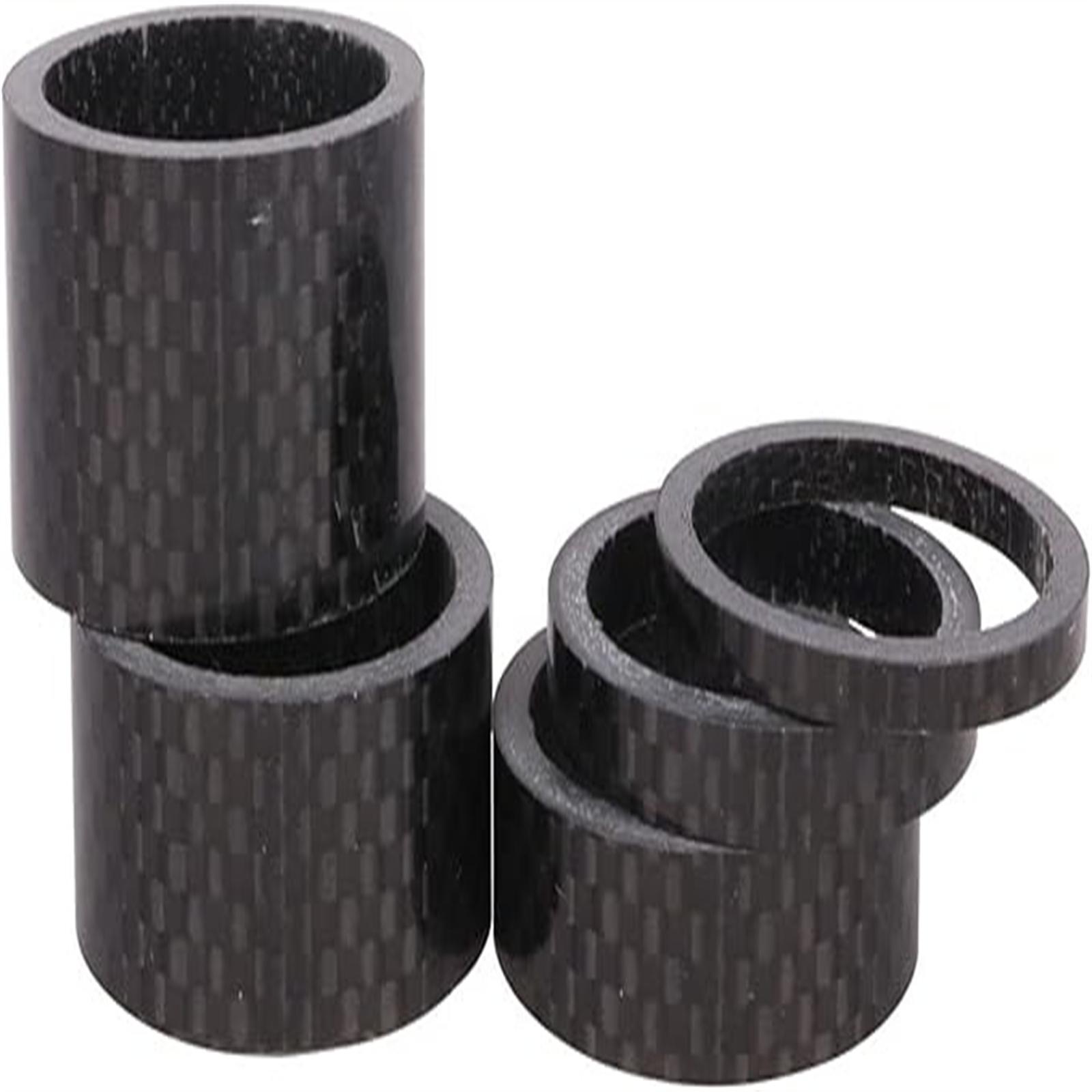 

Carbon Fiber Handlebar Stand Gasket, Front Fork Bowl Assembly Tube Gasket, 28.6mm Front End Spacer Ring for Mountain and Road Bicycles L