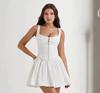 Pumei 2024 Summer Women's Pure Desire White A-line Hot Girl Sling Dress