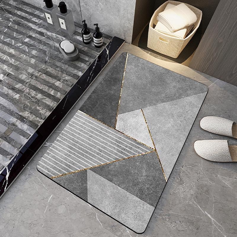 Diatomaceous Earth Bathroom Floor Mat - Light Luxury, Dirt-Resistant, Easy Clean, Wear-Resistant
