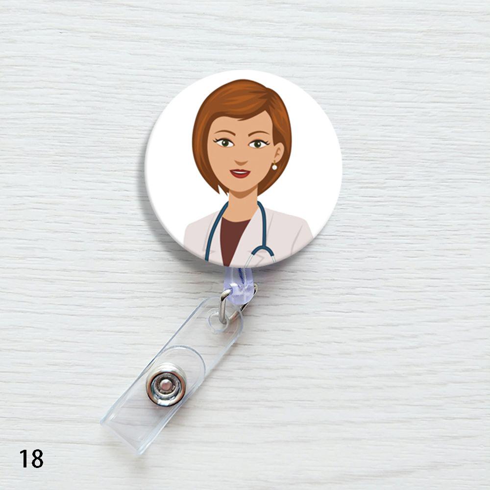 Fashion Stationery Office Supplies Mini Badge Holder Retractable ID Name Card Lanyards