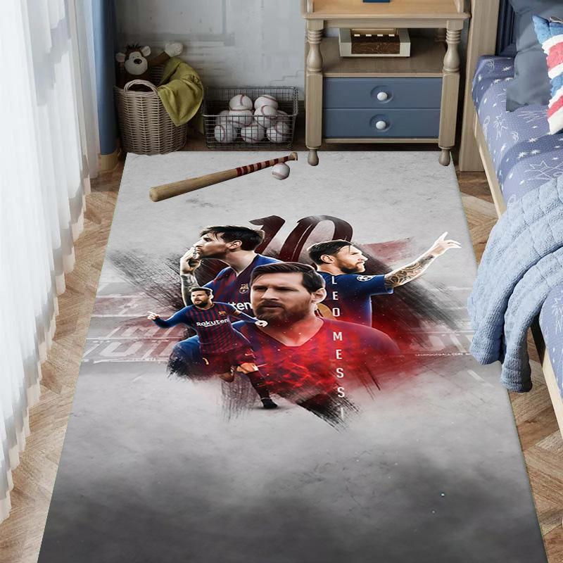 Lionel Messi: Fußballlegende Teppich Fußmatte Geeignet für alle Jahreszeiten Badezimmermatte Schlafsaal Dekoration Fußmatte