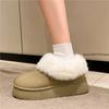 Fashion Winter Warm Boots Women Flats Shoes Short Plush Fur Ankle Snow Boots Casual Shoes Sport Suede Motorcycle Botas Platform Boots