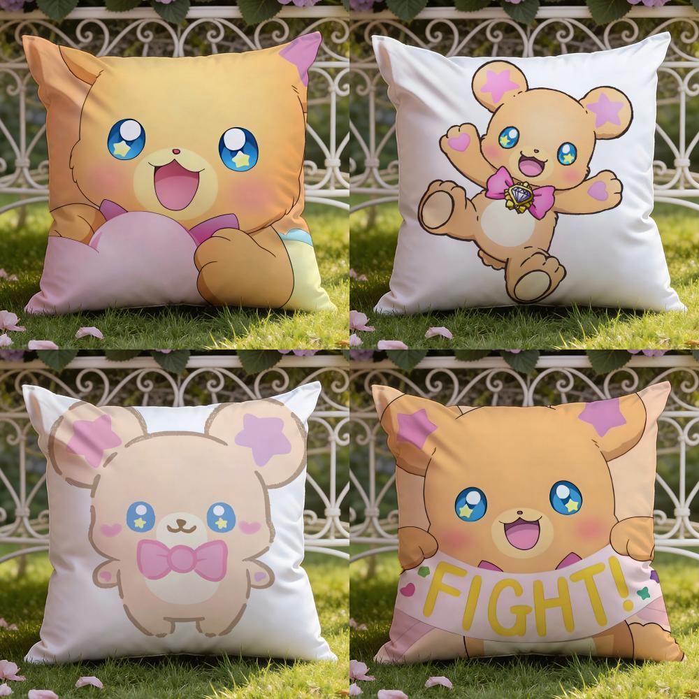 Anime cartoon M-Mofurun Cushion Cover Home & Car Dual-Scene Pillow Cover: Reversible for Premium Comfort