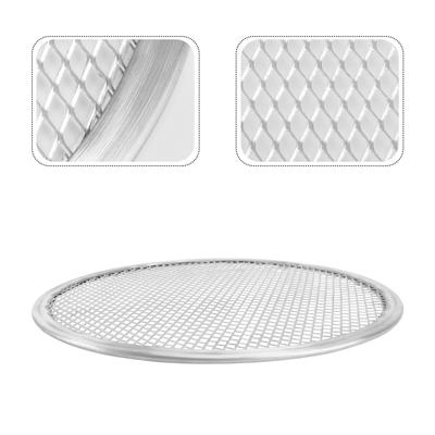 Non Stick Round Pizza Pan with Holes Pizza Tray Heavy Duty Silver Baking Tray for Oven Round Pizza Pan Freezer