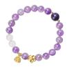 Natural Amethyst & Rose Quartz Crystal Pendant Bracelet - DIY Jewelry Souvenir