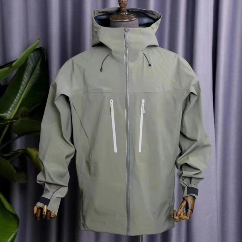 Embroidery Three Layer Mens Womens Camping Coat Outdoor Waterproof Windbreaker Hiking Ski Jackets