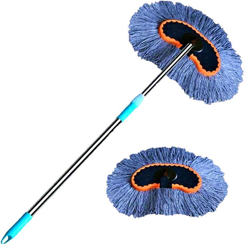 Telescopic Car Wash Mop with Long Handle and Soft Bristle Brush
