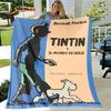 Avventure di Tintin Cartone Animato Morbida Coperta di Peluche, Coperta in Flanella Coperta da Divano per Soggiorno Camera da Letto Letto Divano Coperta da Picnic bambini