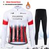 New Men's Winter Thermal Fleece Cycling Jersey Sets Long Sleeve Bicycle Clothing MTB Bike Wear 2027 Sports Wear Set