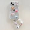 Three Dimensional Doll Suitable for Apple 16pro Rainbow Duck DIY Mobile Phone Case with Bracelet Iphone15 Protective Cover 14