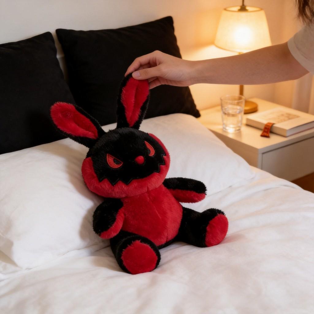 Plush Halloween Bunny Toy With Pp Cotton Filling For Kids And Holiday Decor