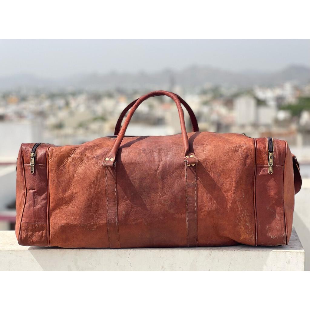 Luggage Overnight Weekend Leather Very Useful Travel Bag Duffle Gym Men Bag