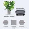 22-45cm Flower Plant Pot Tray 360 Movable with Wheels Plant Stand Base Heavy Duty Round Flower Pot Tray Indoor Outdoor Use
