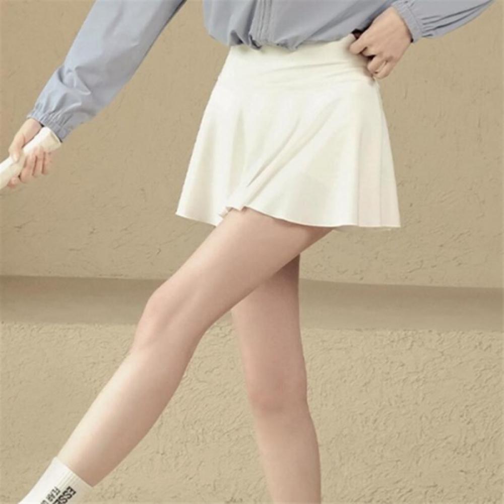 New Arrivals Open Run Women White Sports Flare Mini Skirt