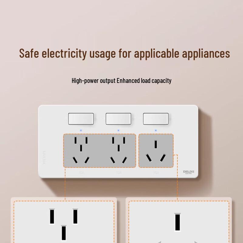 DELIXI ELECTRIC Multi-Function Wired Extension Socket