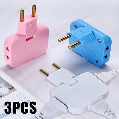 3 ST EU-kontakt 180° roterbar sockeladapter 3 i 1 US förlängningskontakt Multikontakt Mini Slim Trådlös sockeladapter USB-uttag