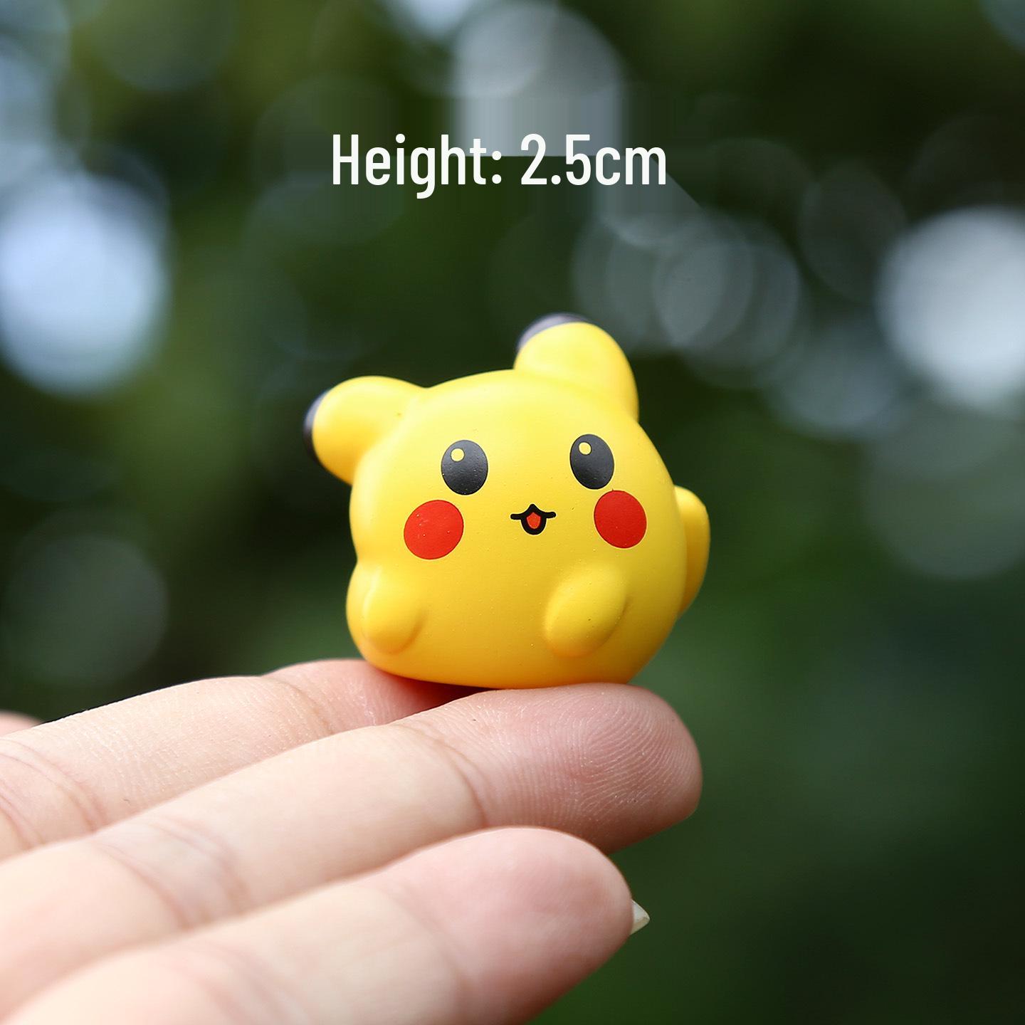 Kawaii Chubby Mouse Anime Figurine - Cute Yellow Lightning Mini Ornament Cute Mouse
