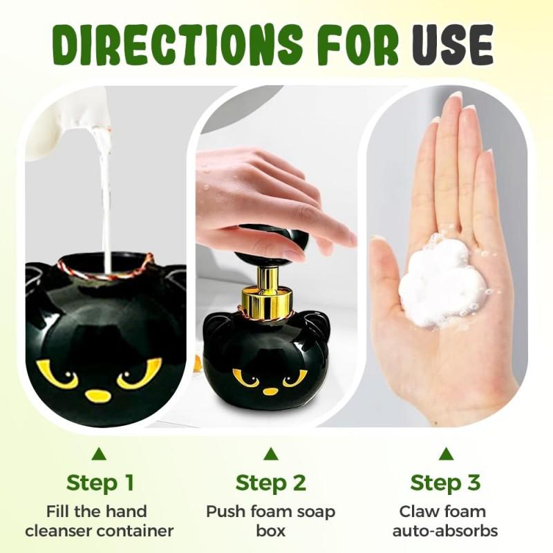 Cute Cat Paw Foam Soap Dispenser Funny Cute Cat Paw Flower Shape Foam Soap Pump Bottles Cat Lover Gift Decor for Bathroom