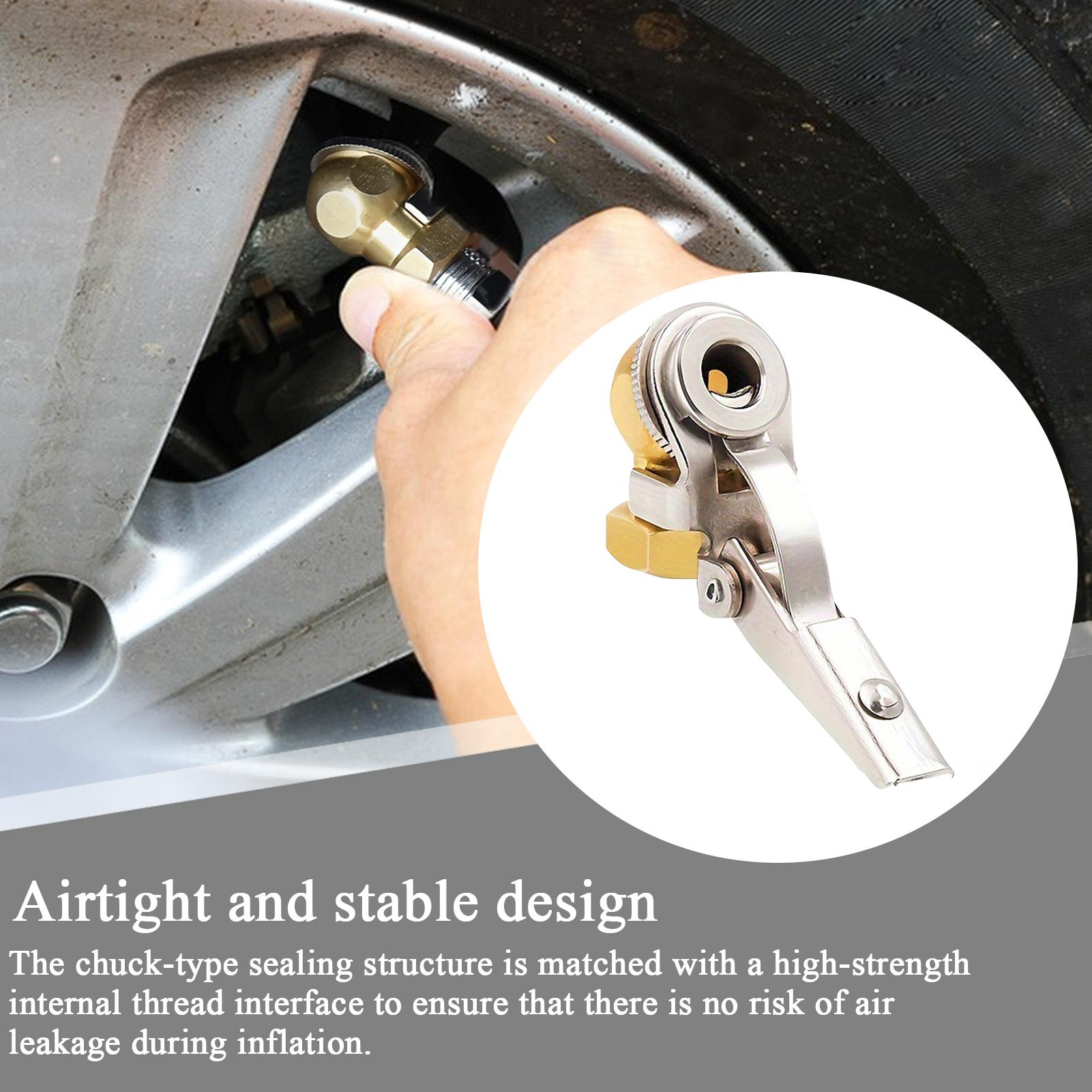 

Air Chucks For Tires Heavy Duty Alloy Compressor Accessories Closed Ball Tire Chuck With Clip For Motorcycle RV Truck Bike CHINA