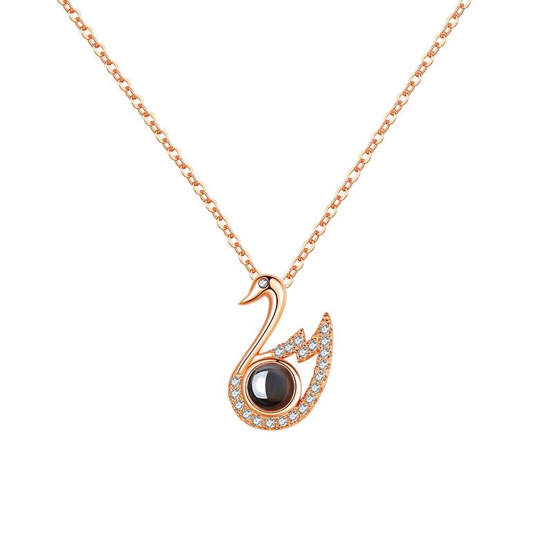 

Ожерелье с проекцией лебедя, женская модная студенческая подвеска серии Mori с проекцией личности, цепочка на ключицу