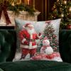 Christmas Throw Pillow Covers Pattern Cushion Cover Suitable for Sofa Bedroom Car Pillow Cover