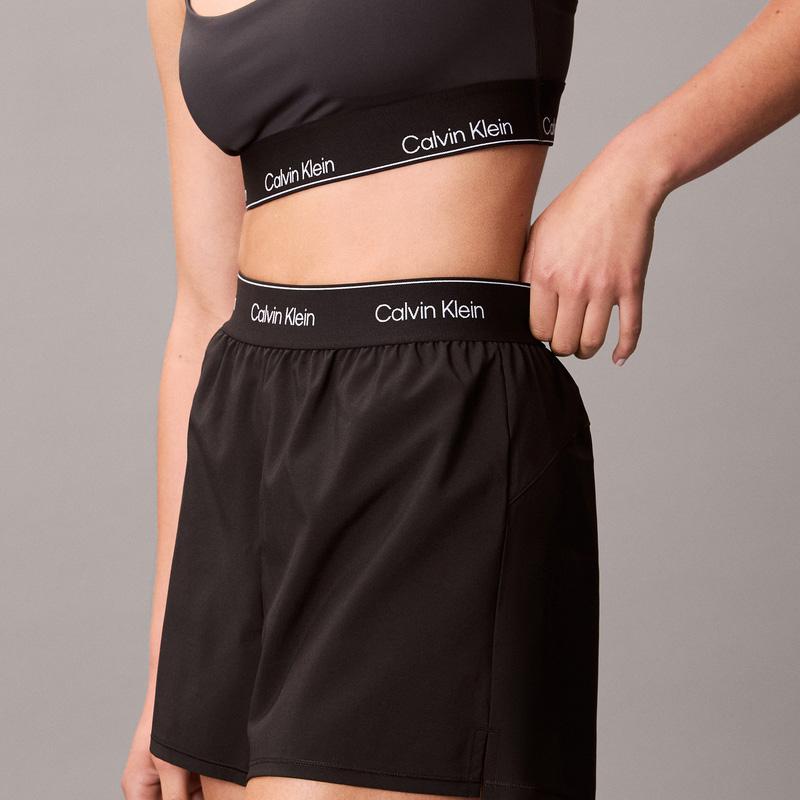 Calvin Klein High Waist Jacquard Running Fitness Shorts Women Shorts Space-Black GWS4S819