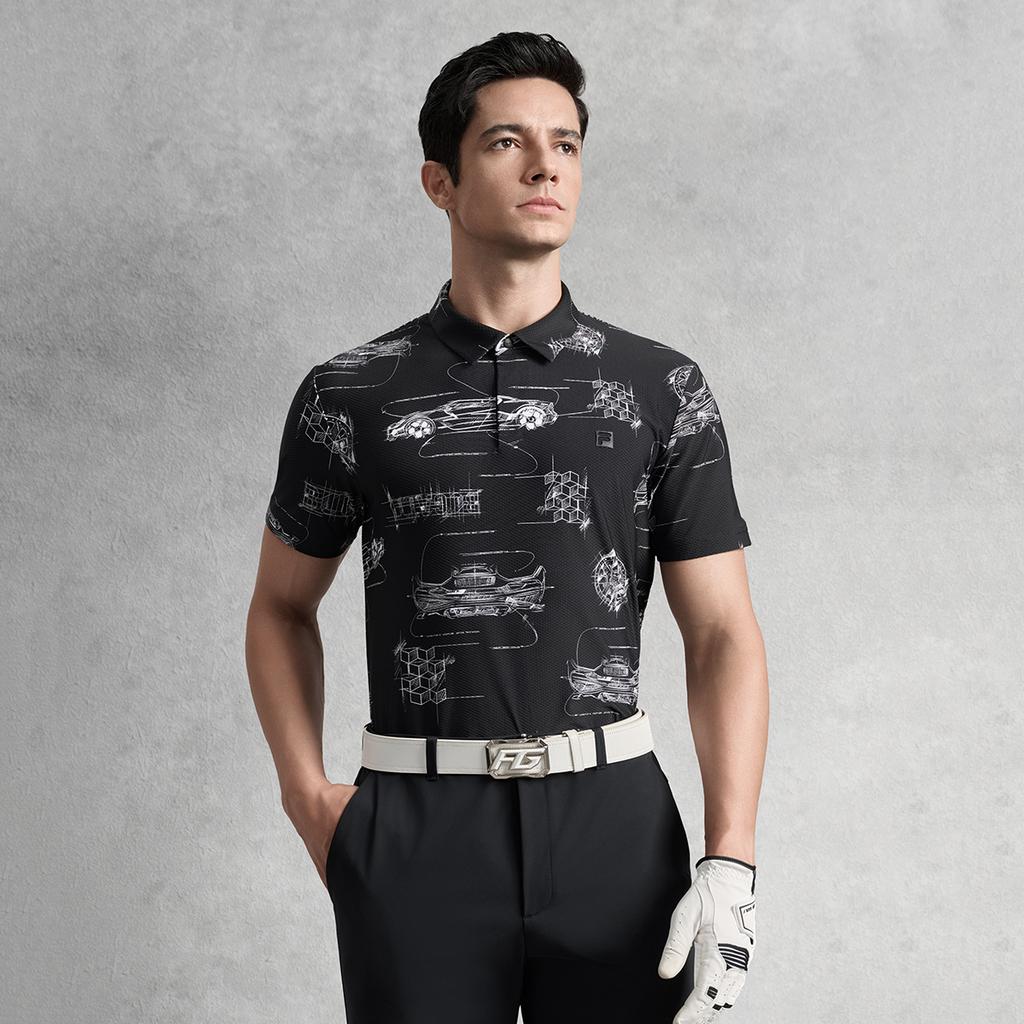 New FILA Golf Series Polo Shirt Men's All Over Print A11M535135FZA
