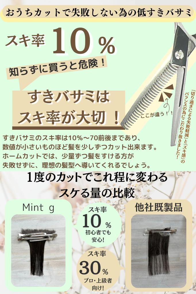 Mint G Supervised by a Professional Suki Shears Haircut Set Scissors Cutting Manual Cutting Video [Currently Hairdresser] Self-cut (8)