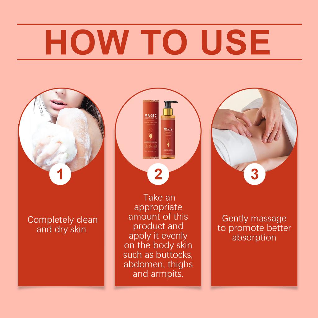 AMZ Body Firming Body Oil Moisturizing, Softening, and Firming Skin Daily Massage Care Nourishing Emollient Oil