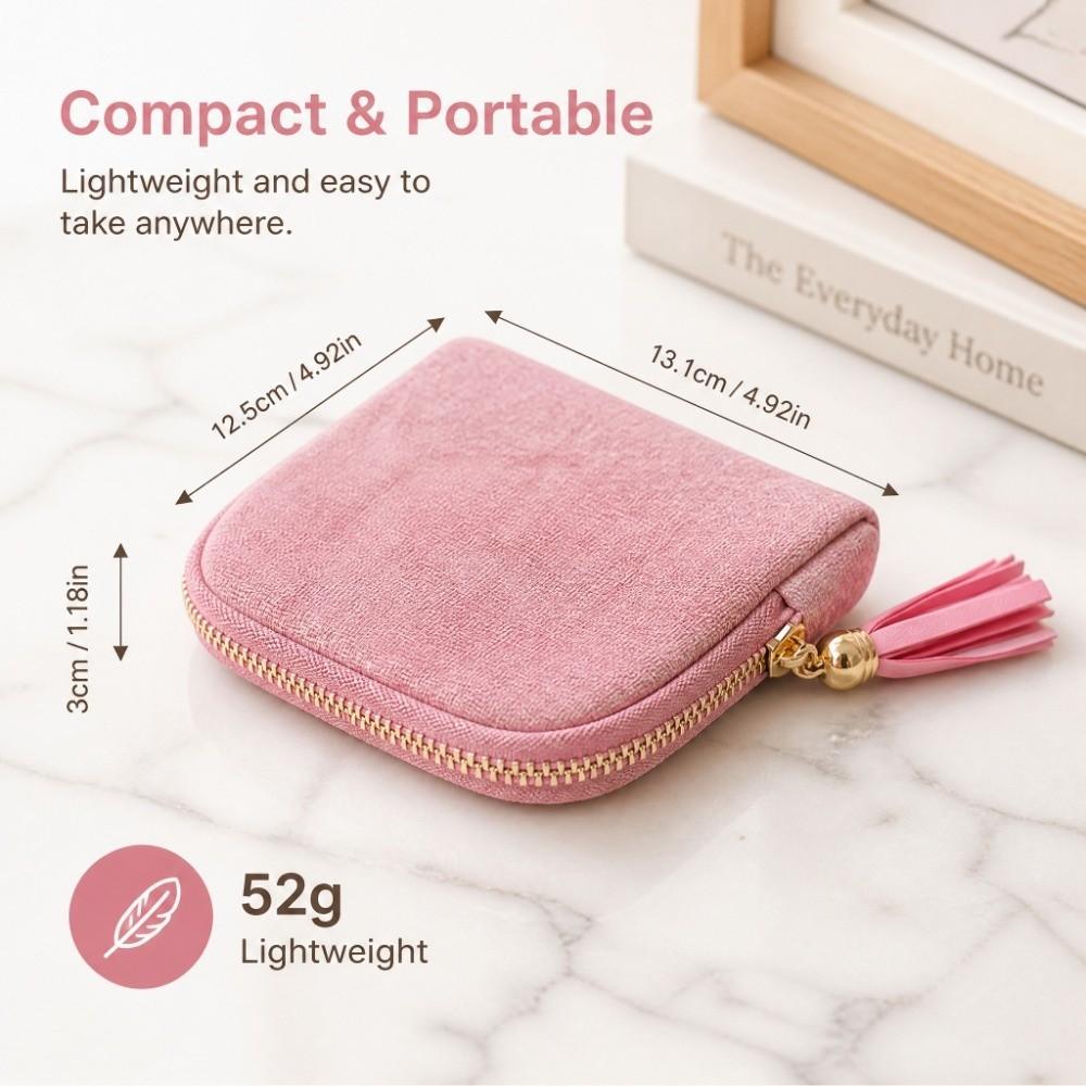 6 Layer Travel Jewelry Case Chenier Jewelry Storage Pouch Women Coin Purse Travel Commuting Daily