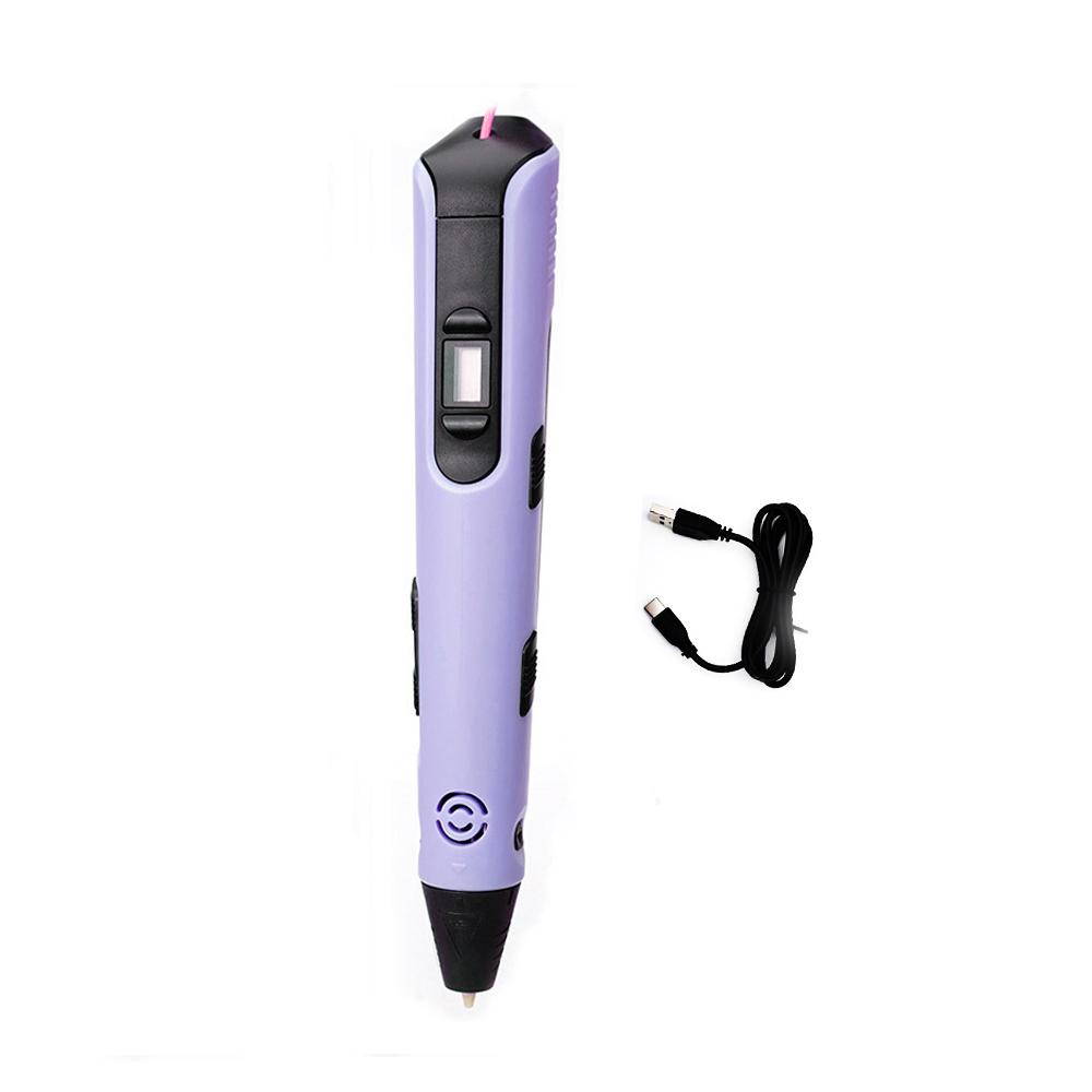Kids 3D Printing Pen LCD Display Screen 1.75mm PLA Children DIY Drawing Pen Gift