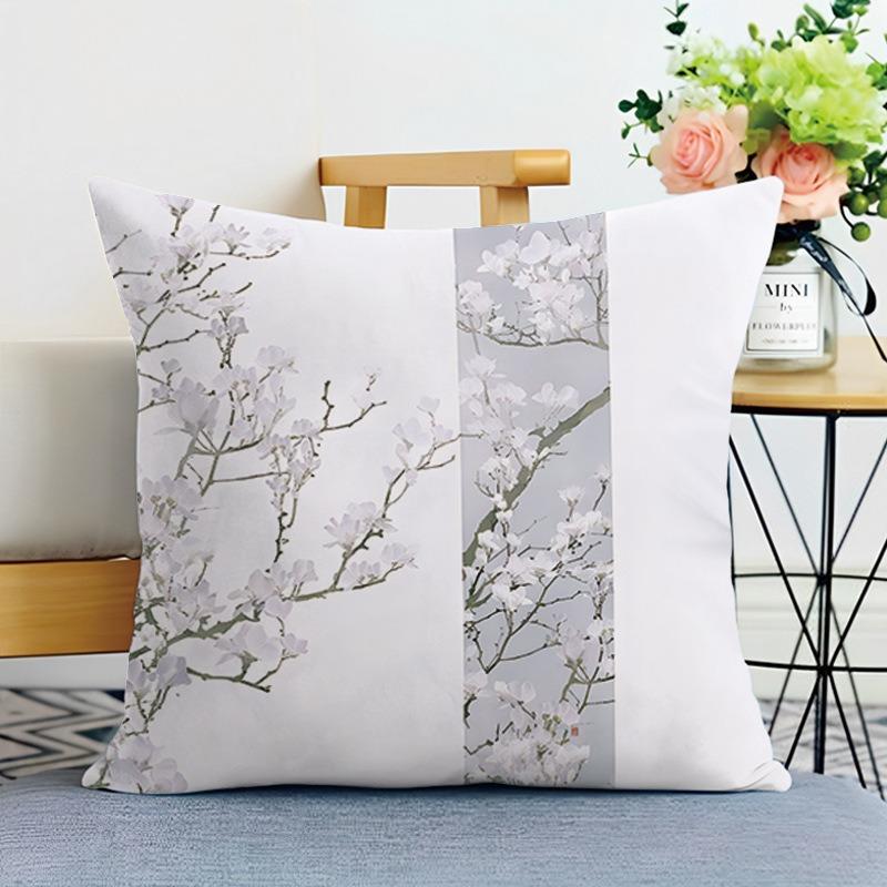 

Простая декоративная наволочка с принтом «Цветок сливы» для спальни, гостиной, квадратная наволочка с подушкой 40x40cm