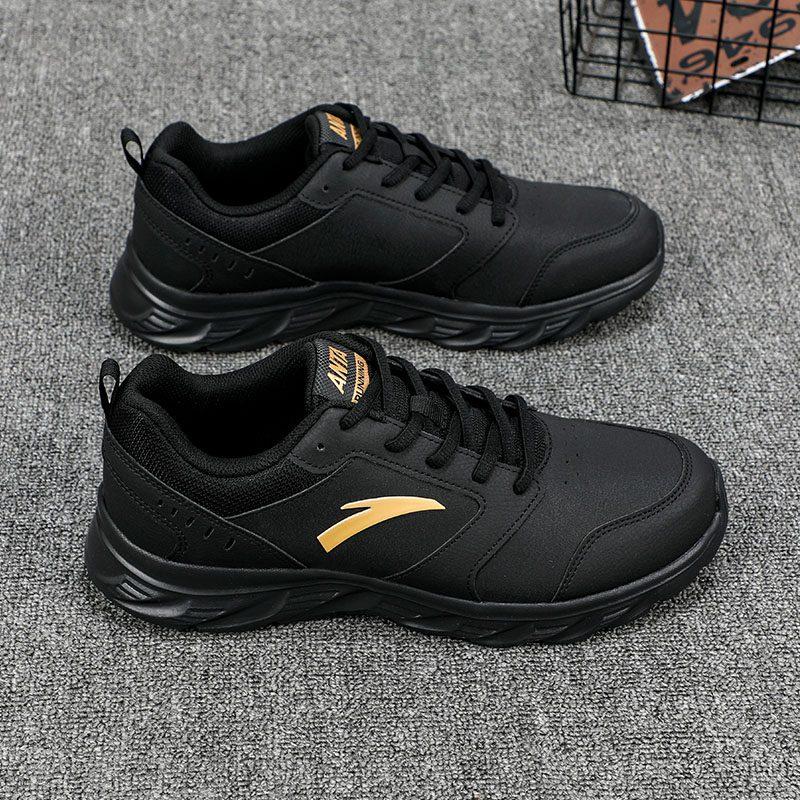 Anta Running Collection Anti-Slip Wear-Resistant Low-Top Running Shoes Men's Black Gold 912355581-11