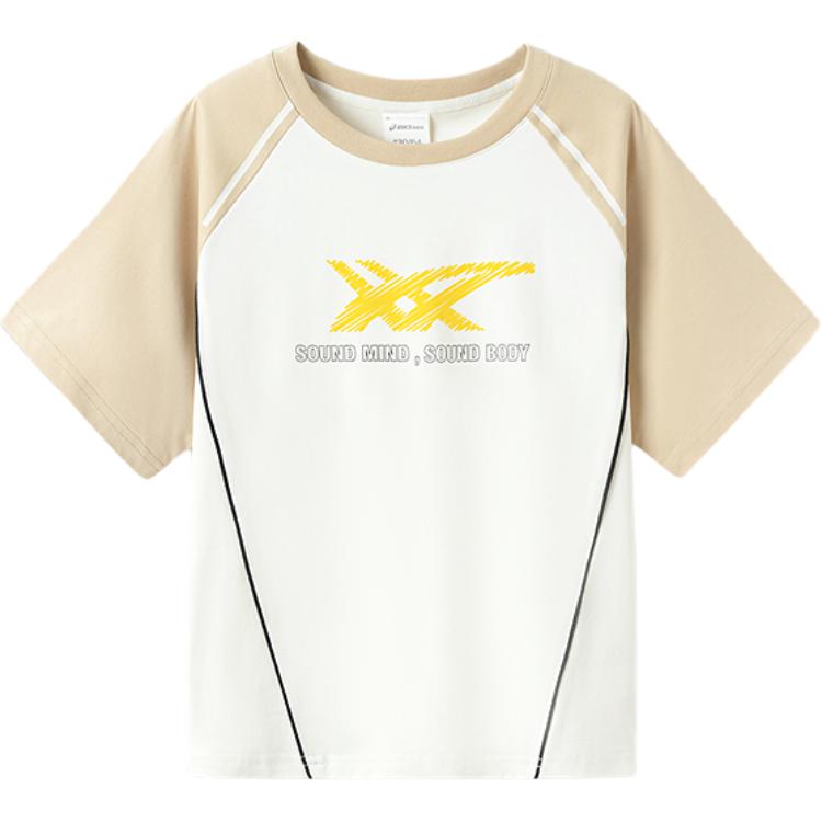 Asics Urban Trendy T Shirt 0003 Ecru Children Aged 3 7 Years Old 332251171004-0003 110