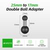 FANAUE Double Ball Mount Adapter 1 Inch to 25mm/17mm/20mm Composite Extension Ball for Ram Mounts Double Socket Arm Accessories 6